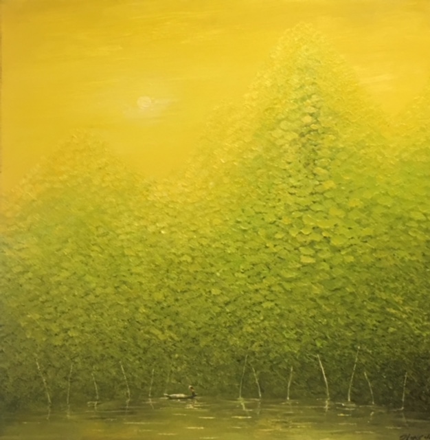 Tranh Sơn Dầu Rừng Xanh