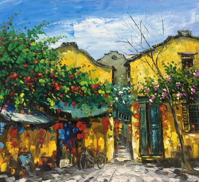 Tranh Sơn Dầu Góc Phố